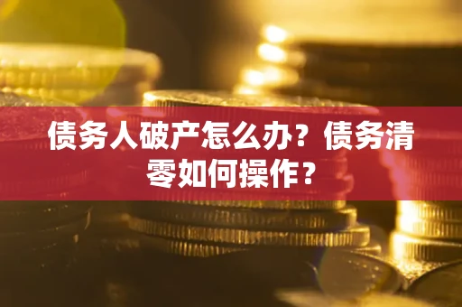 北京债务人破产怎么办？债务清零如何操作？